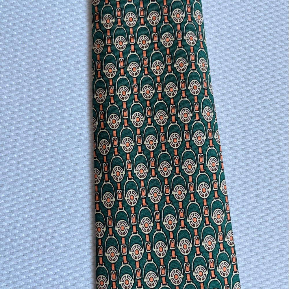 Preowned Hermes green tie.